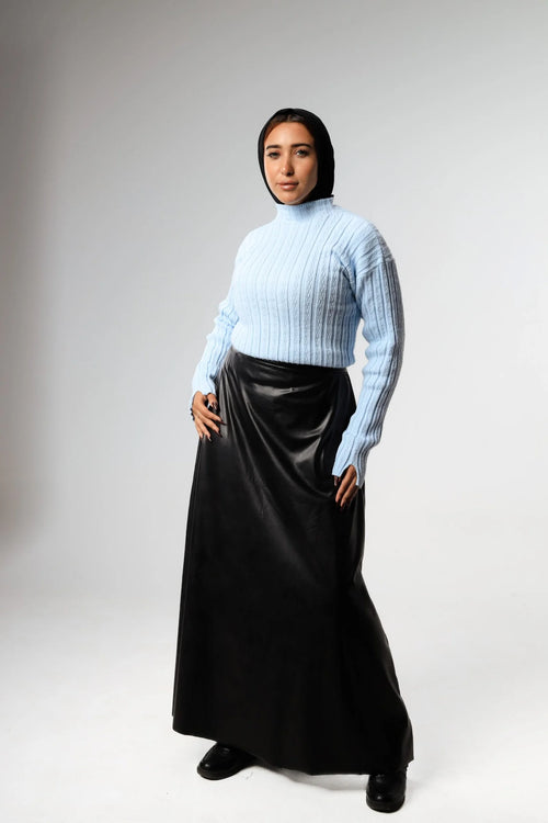 Sleek Leather Skirt