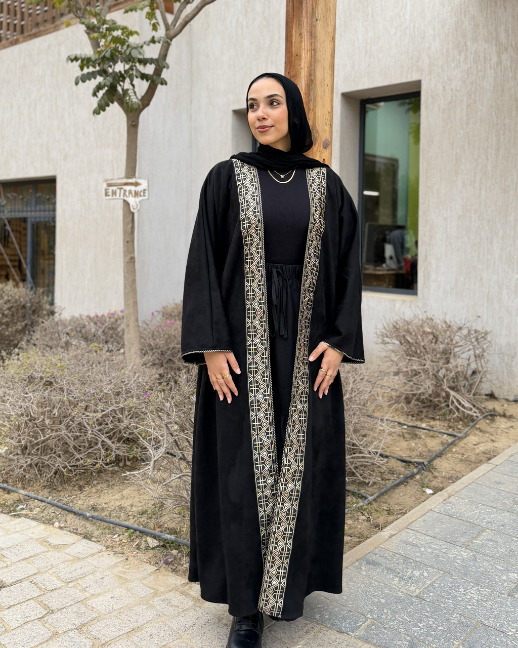 The "Royal Midnight" Suede Kaftan