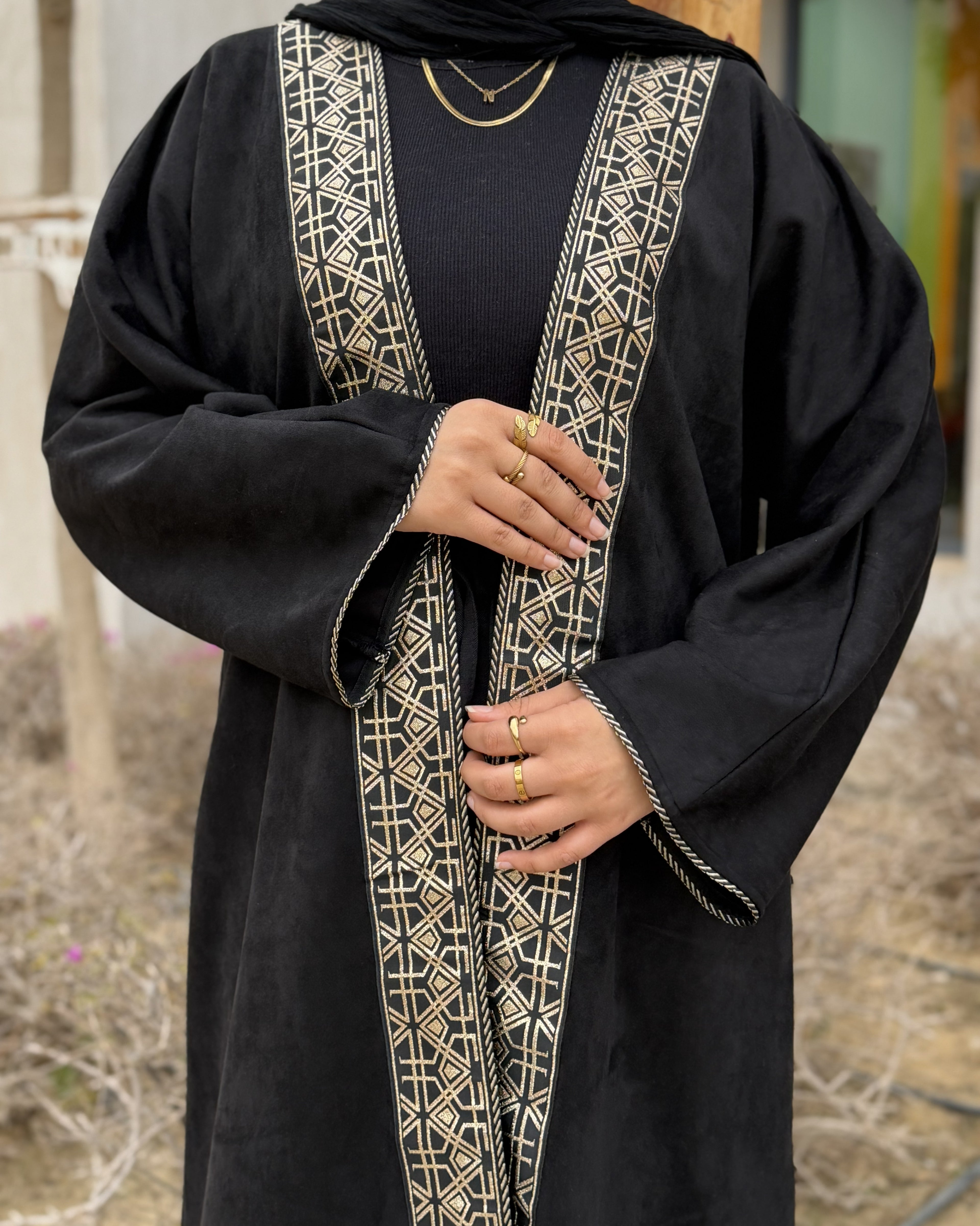 The "Royal Midnight" Suede Kaftan