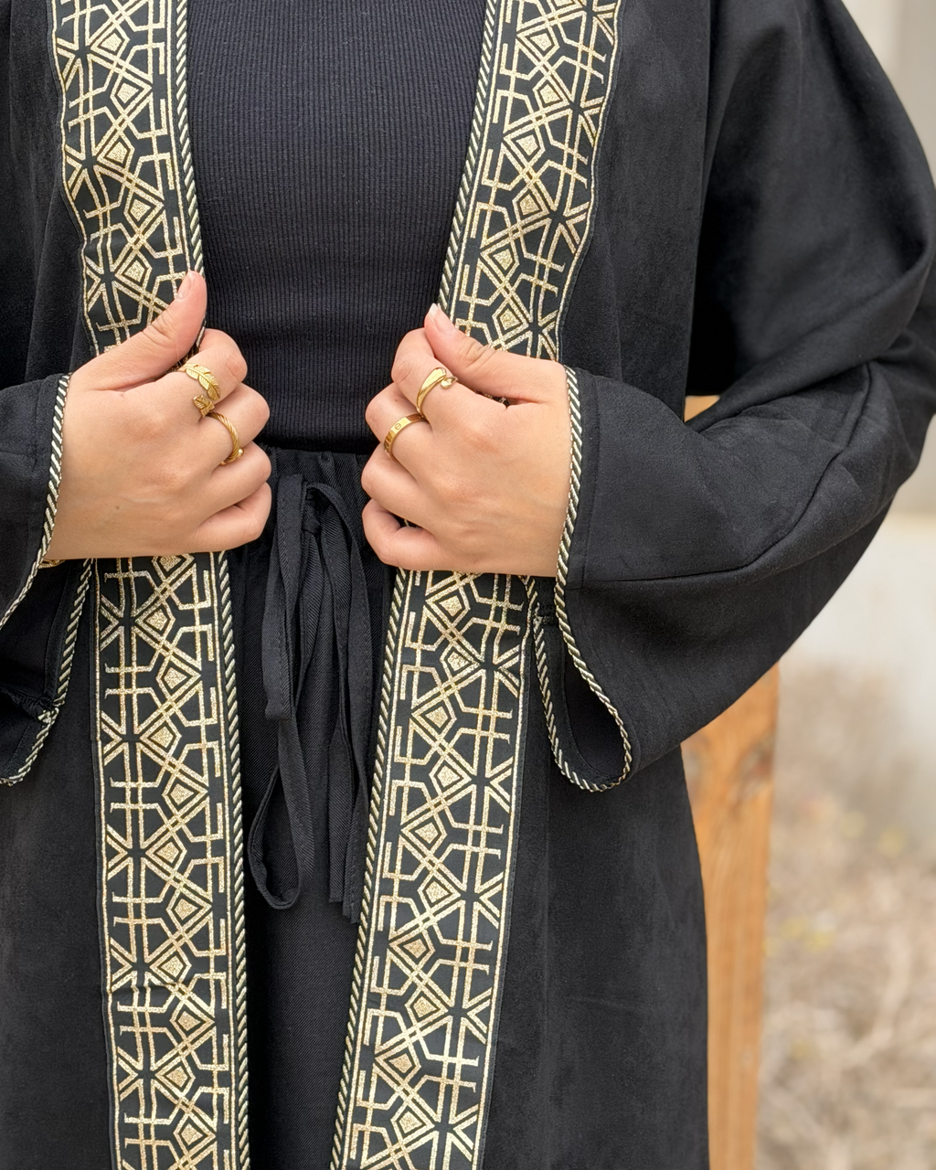 The "Royal Midnight" Suede Kaftan